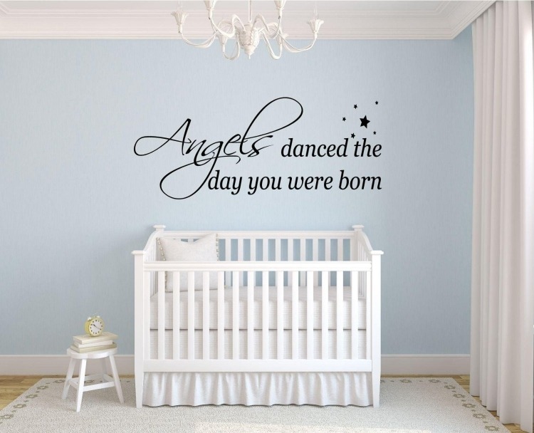 Nálepky na stenu - nad detskú posteľ Nálepky na stenu-porekadlá-detská izba-detská postieľka-anjel