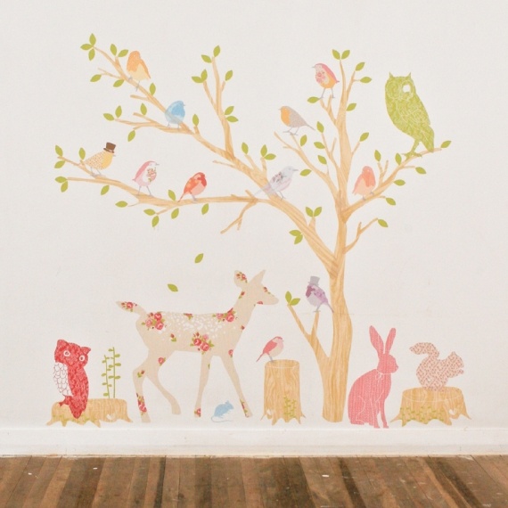 Nápady na dekoráciu steny-tetovanie dekorácie škôlky