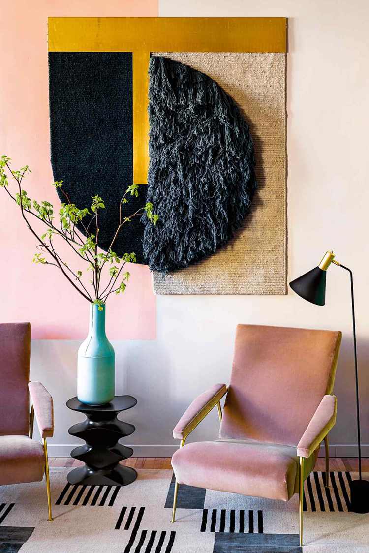 Nápady na dekoráciu tapisérie moderný tkaný trojrozmerný geometrický vzor