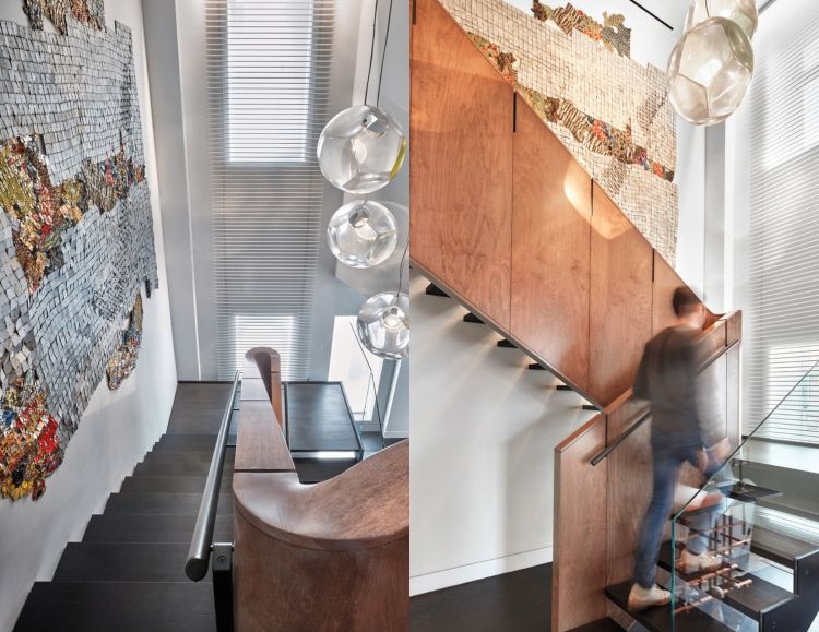 Inovatívny nápad na dekoráciu tapisérie pre návrh chodby