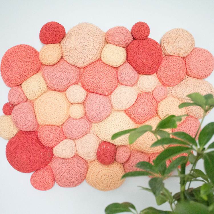 Ručne tkaný trojrozmerný vzor na gobelínovú dekoráciu