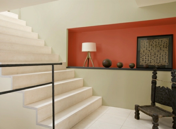 neutrálna farba steny farba broskyňového akcentu