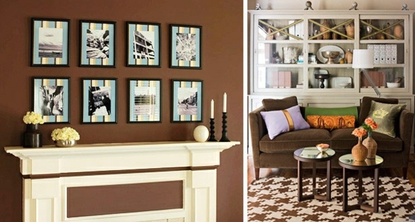 Dizajn obývačky v čokoládovej farbe