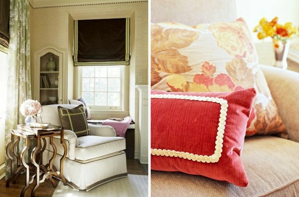 Dekoračné vankúše, bytové doplnky, jesenné lístie