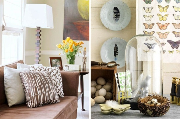 Motýľ vzor vtáčie hniezdo dekoratívne