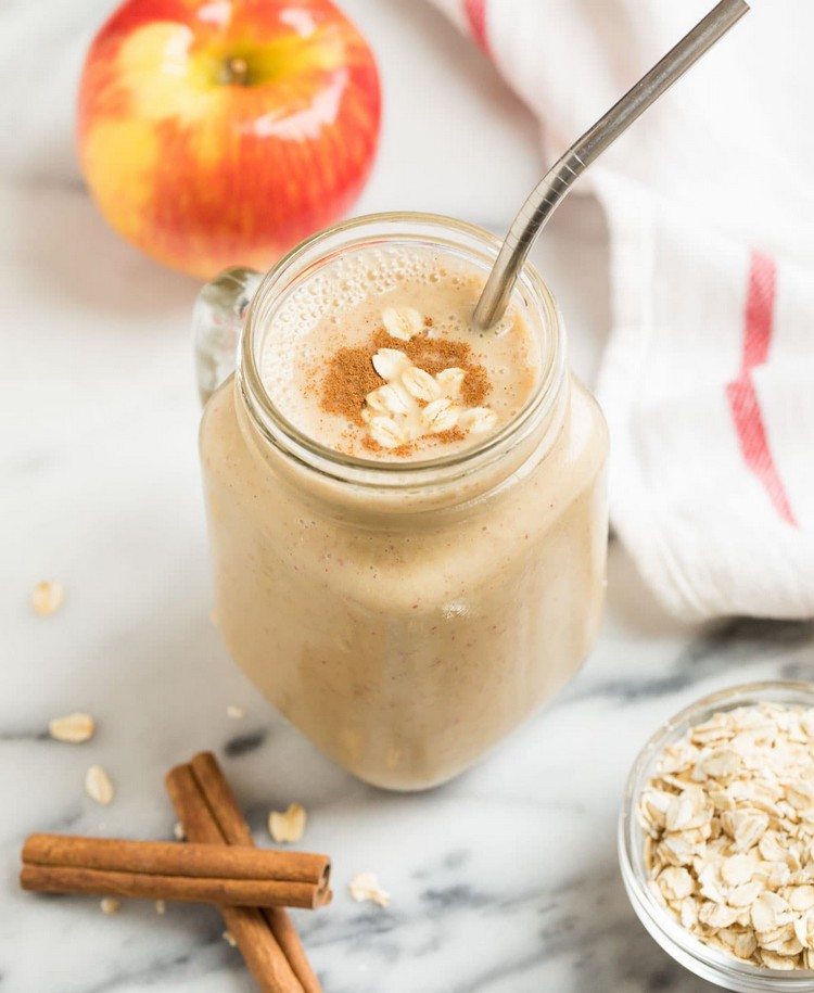 Teplý recept na smoothie z jablka a ovsených vločiek