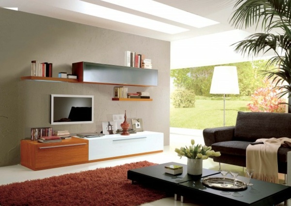 moderný-policový-systém-útulný-interiérové ​​zariadenie