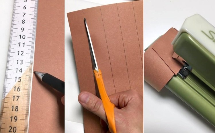 Vianočné ručné práce s deťmi na advent - vystrihnite pásy papiera