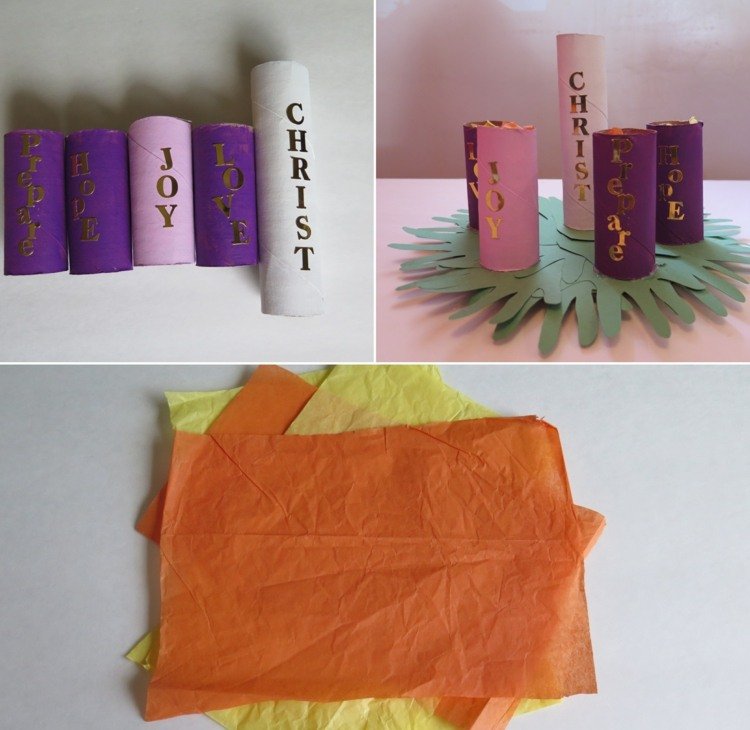 Jednoduchý ručný návod pre deti i dospelých - falošné sviečky z papiera