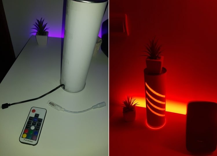 Vyrobte si vlastnú LED lampu s kartónovou trubicou a papierom