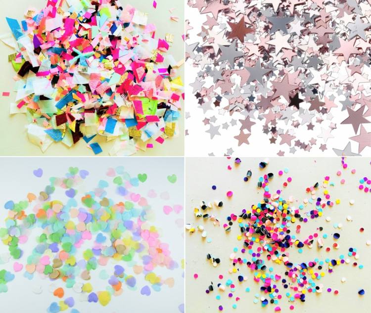 Fragmenty spracujte do konfiet dierovačkou alebo dierovačom na rôzne motívy