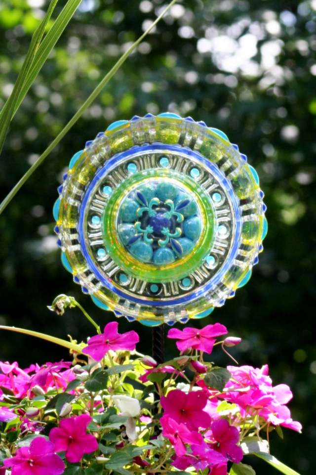 záhradné dekorácie vitráže kvetinové odrezky