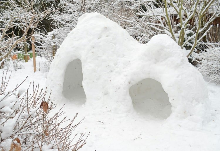 Dvojité iglu do záhrady - improvizované návrhy do záhrady