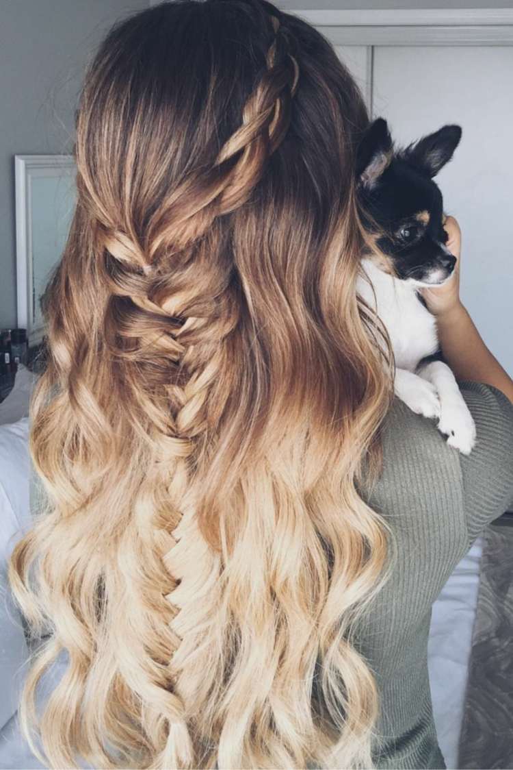 balayage technika ombre-efekt-tri-farby-dámy-vrkoč