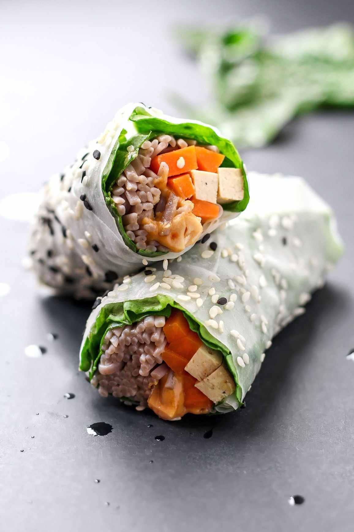 Soba rezance jarný závitok recept vegánska zdravá japonská kuchyňa