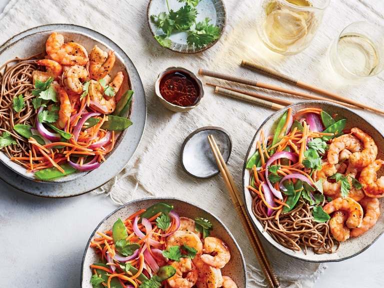 Recept na sójové rezance vegánska zdravá cibuľová kreveta bezlepková cestovinová pohánka