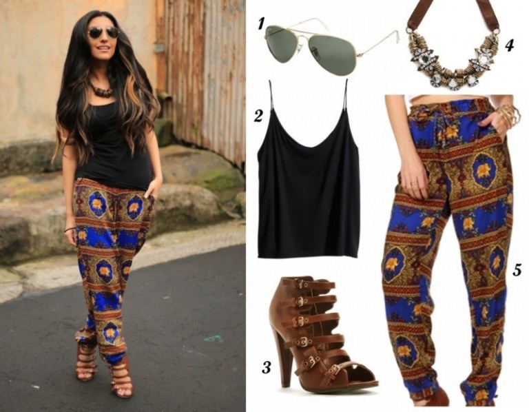 Čo nosiť dnes-letné outfity-harémové nohavice-špagety-top-sandále