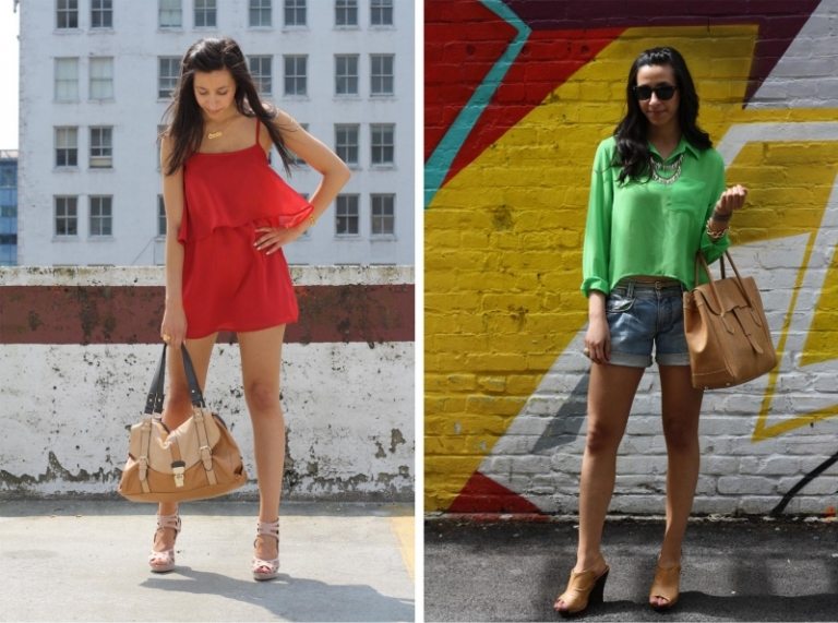 čo-na seba-dnes-teplé nohavice-blúzka-zeleno-oranžová