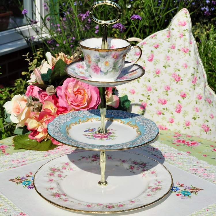 Čo robiť so starými taniermi Etagere urobte nápady