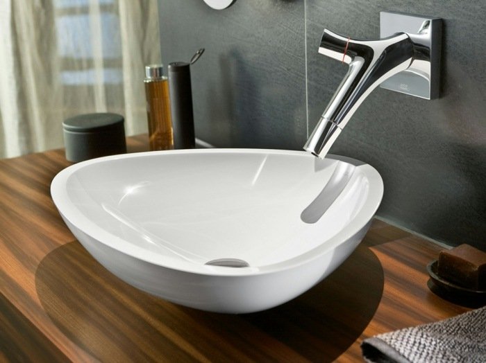 faucet prodotti drez na stenu organická misa konzola drevo