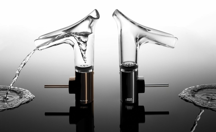 faucetový dizajn vyrobený zo sklenenej tapety winner starck