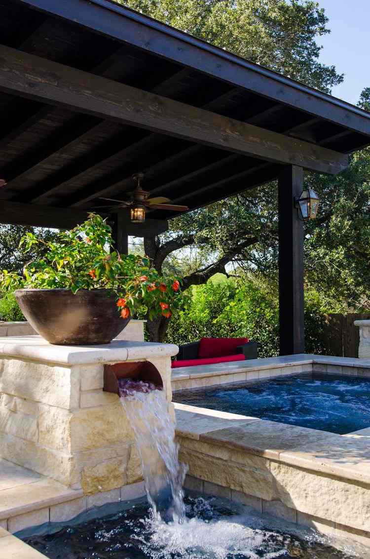 voda-kaskáda-záhrada-moderné-vápenec-pieskovec-panva-stredozemná