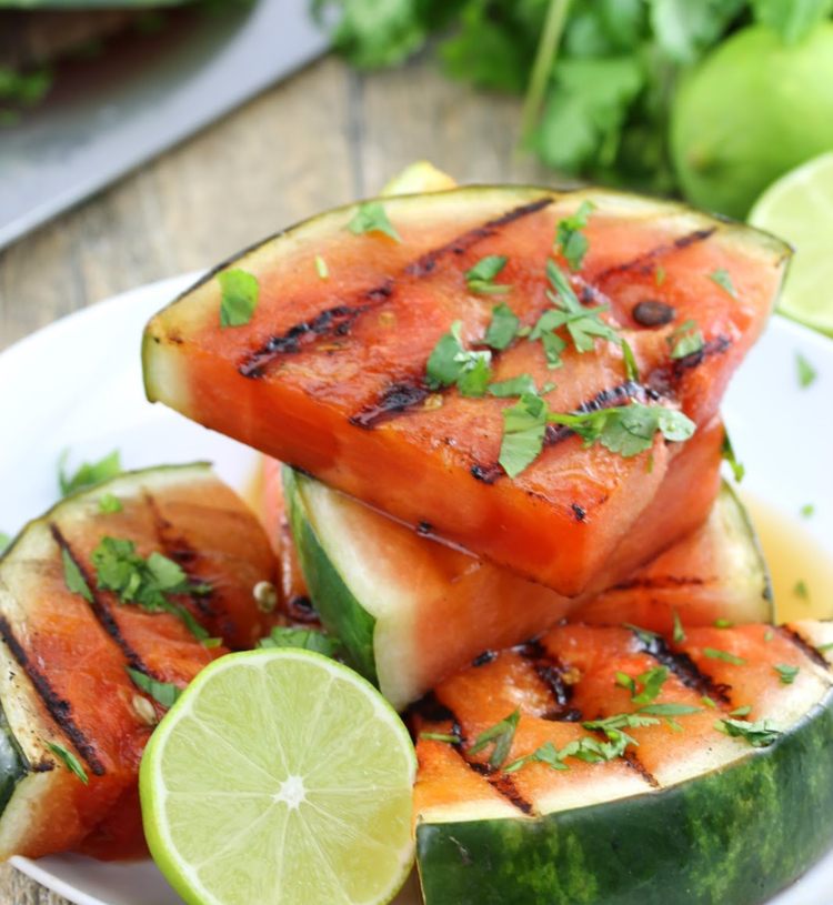 vodný melón gril šalát limetková šťava