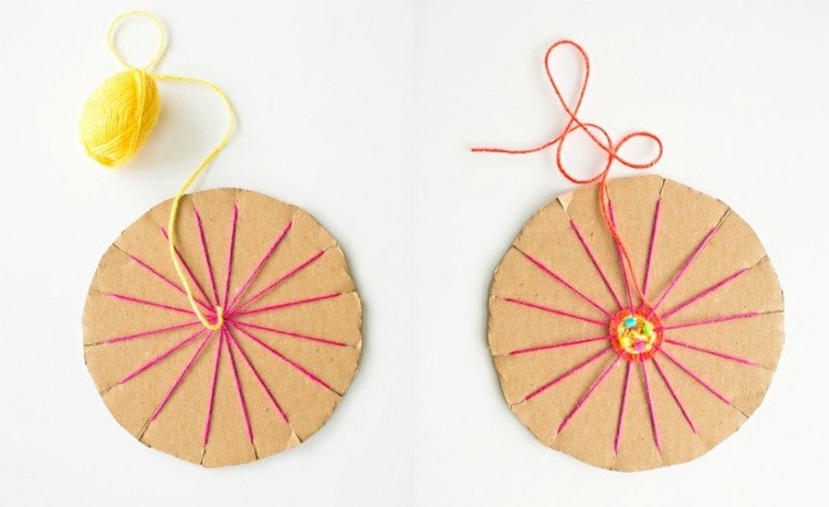 Kruhové tkanie s deťmi - jednoduchý návod návod na tkanie-s-deťmi-kruhy-kartón-deco-drotár