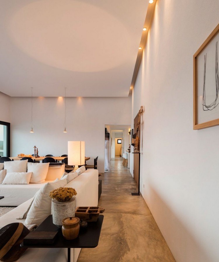 biely dom-interiérový dizajn-zavesené-stropné osvetlenie