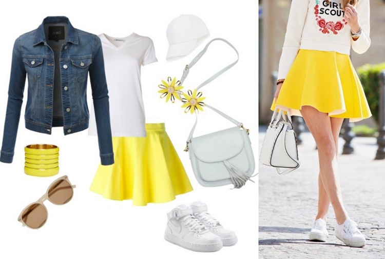 K sukni noste vysoké tenisky biele-teniskové-kombinovať-úplne-biele-rockovo-žlté-biele-tričko