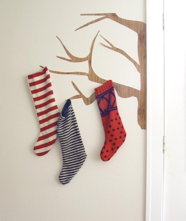 vianočné dekorácie na stenu tapety konáre ponožky ako Nicholas čižmy