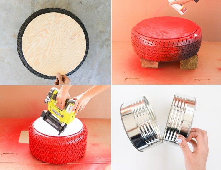 Recyklačný nápad na pneumatiky - vyrobte vianočné ozdoby vonku