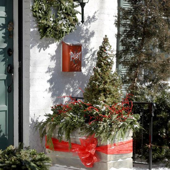 Záhradná červená stužka Kvetináč Betónové vždyzelené rastliny Ozdobte črepníkové betónové vždyzelené rastliny