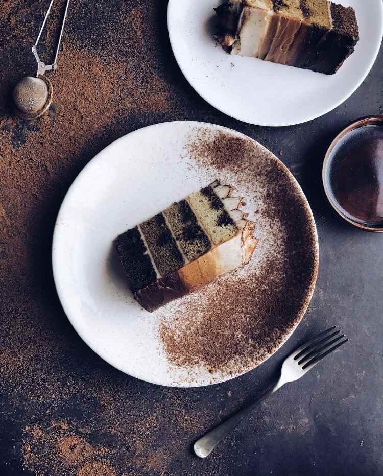 tortový krém ombre tiramisu kakaové vianočné koláče