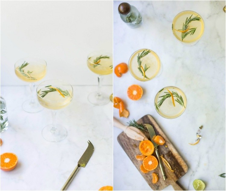 clemetinen rozmarín aperitív vianočné prosecco