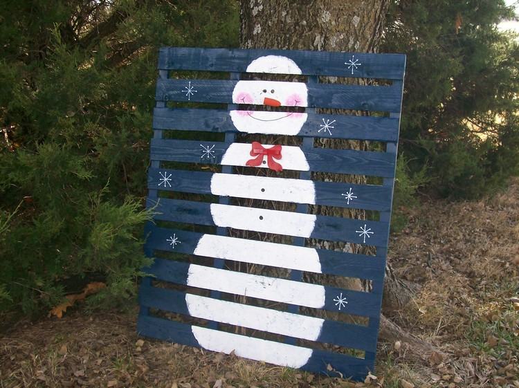 deco záhradná drotárska detská vianočná snehuliaková paleta