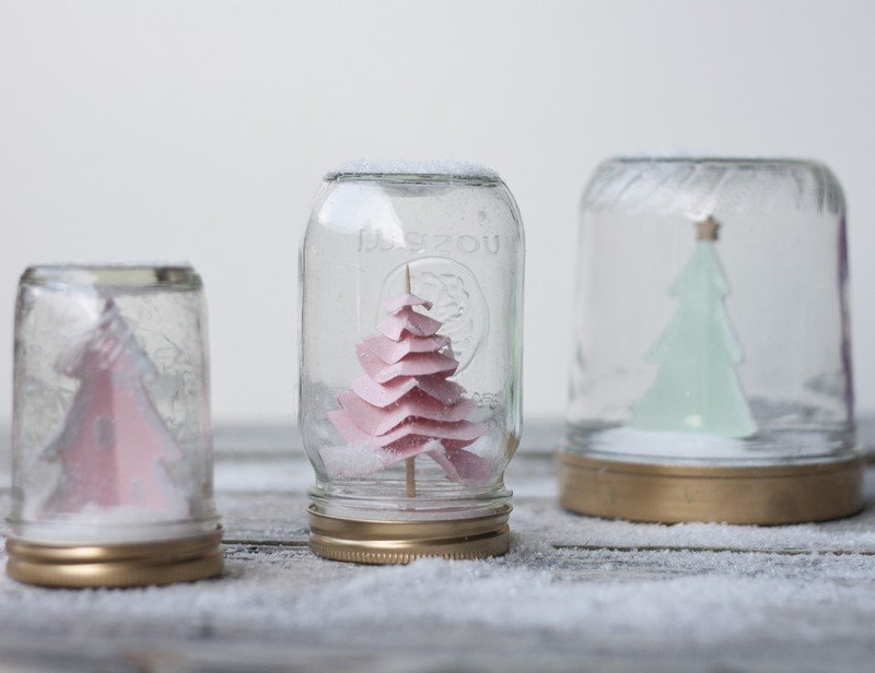 Vytvorte na Vianoce snehovú guľu z džemu Vianočné remeselné nápady-2015-priatelia-vyrábajte-snehové gule-sami