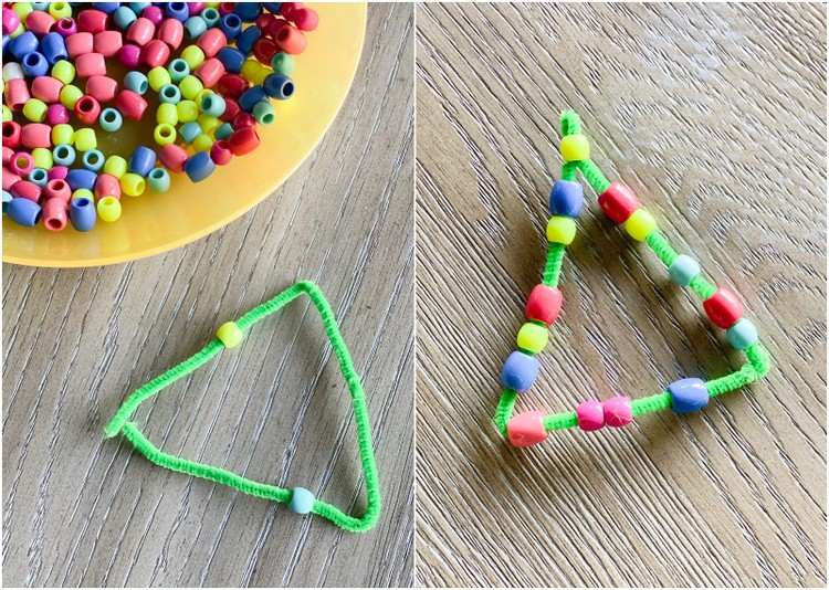 Vianočné remeslá s batoľatami Vianočný stromček vyrobený z čističov potrubí