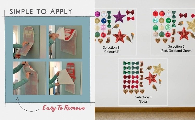 vianočný stromček-alternatívna-nástenná-dekorácia-urob si sám-nálepka-nálepka-nálepka-samolepka-na stenu