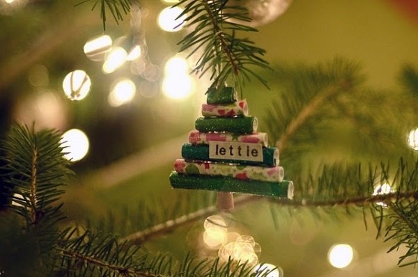 mini prívesky na vianočný stromček názov papierového remesla názov remeselného papiera z malého vianočného stromčeka