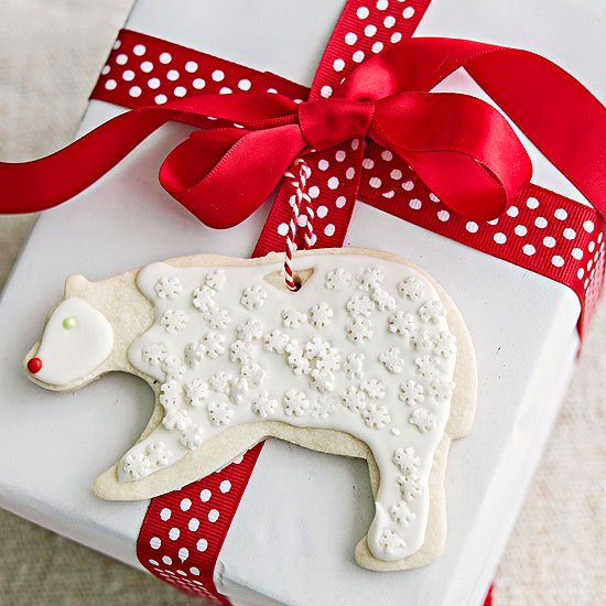 Vianočné ozdoby drotárske sušienky biely medveď nápad na slané cesto Vianočný stromček dekorácie remeslá nápad cookies biely medveď soľ cesto nápad