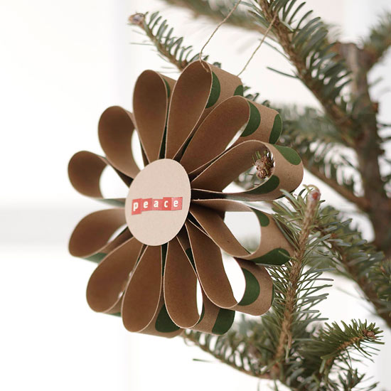 Vianočné dekorácie na stromček nápady kvet kartónový papier Tinker vianočné ozdoby sami kvetinový lepenkový papier