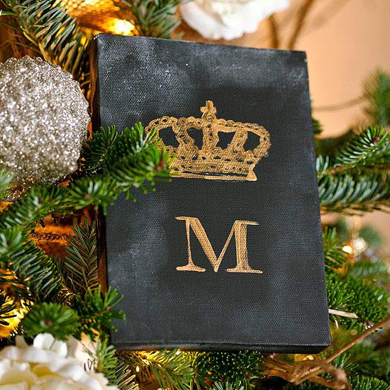mini plátno list rodinné dekorácie vianočného stromčeka mini plátno, čierne písmeno, dekorácie rodinného vianočného stromčeka