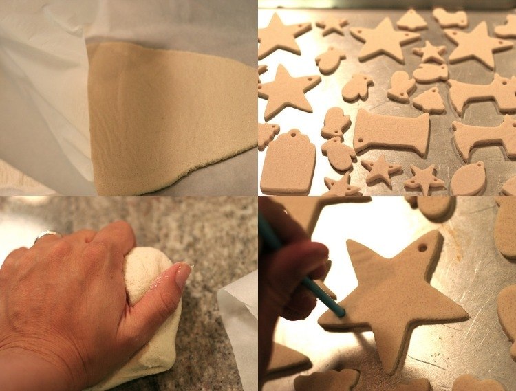 Ozdoby na vianočný stromček-drotár-deti-soľ-cesto-kutilské cesto-hniesť-figúrky-forma na sušienky