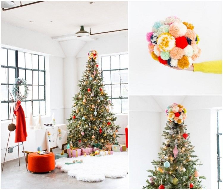 Vyrobte si farebnú čipku na vianočný stromček z pomlázok