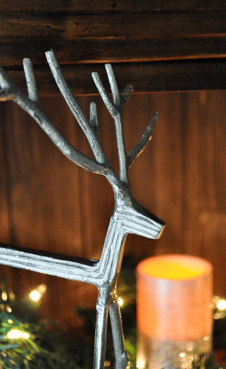 Vianočná kovová plastika - abstraktný jeleň vianočné dekorácie-kovové-šperky-jelenie-sviečky-sochy-jednoduché