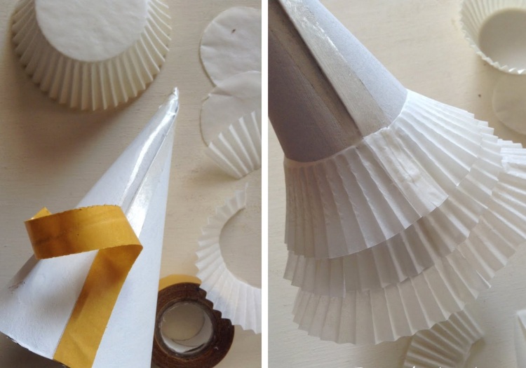 kávový filter vianočný stromček drotár vianočné ozdoby na stôl