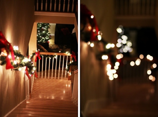 Schodišťová víla rozsvieti vianočnú mašľu Vyrobte si schodiskovú vianočnú výzdobu sami