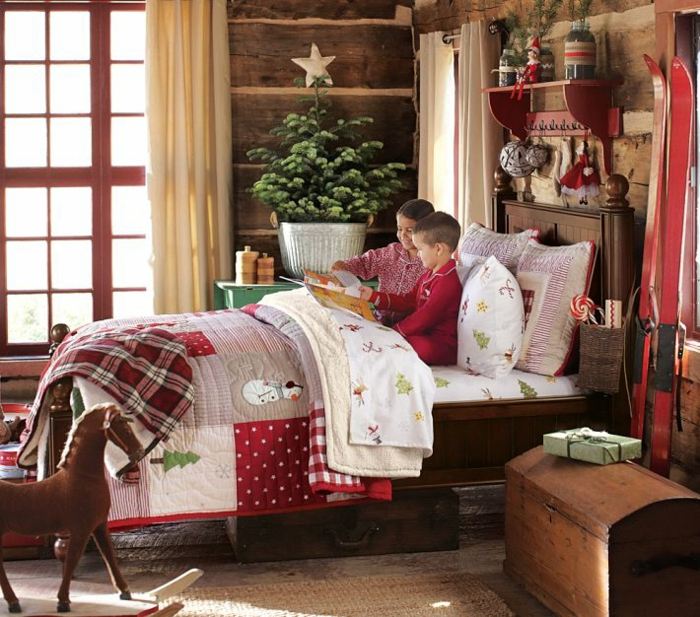 Vyzdobte na Vianoce detskú izbu Vianočné dekorácie nápady do detskej izbičky Prehoz na vianočný stromček