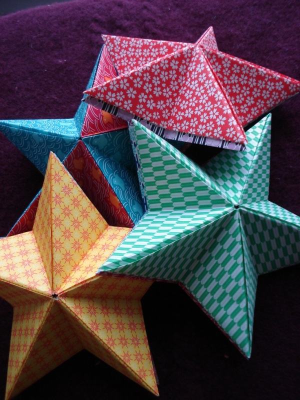 Origami skladacie hviezdy darčekový papier triky tipy nápady Vianoce